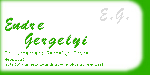 endre gergelyi business card